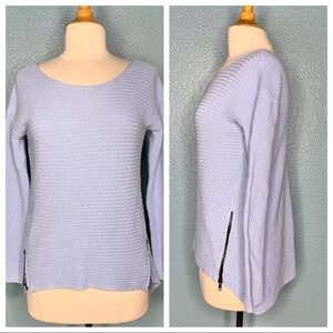 Bar III Side Zip Detail High Low Sweater